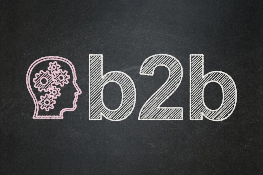 Blog image showing B2B marketing idea on a blackboard